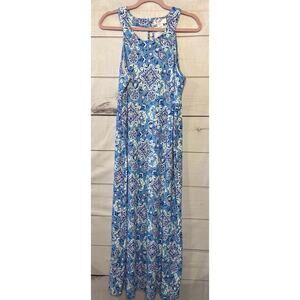 Stella Parker Collection Size Lg Dress Cool Stretchy Beach To Dinner Blue Fun